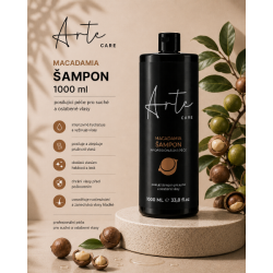 ARTE CARE Macadamia kadeřnický šampon 1000 ml | Hydratace a výživa pro suché vlasy